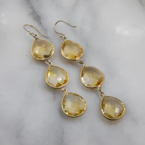 Fleur, Citrine Earrings