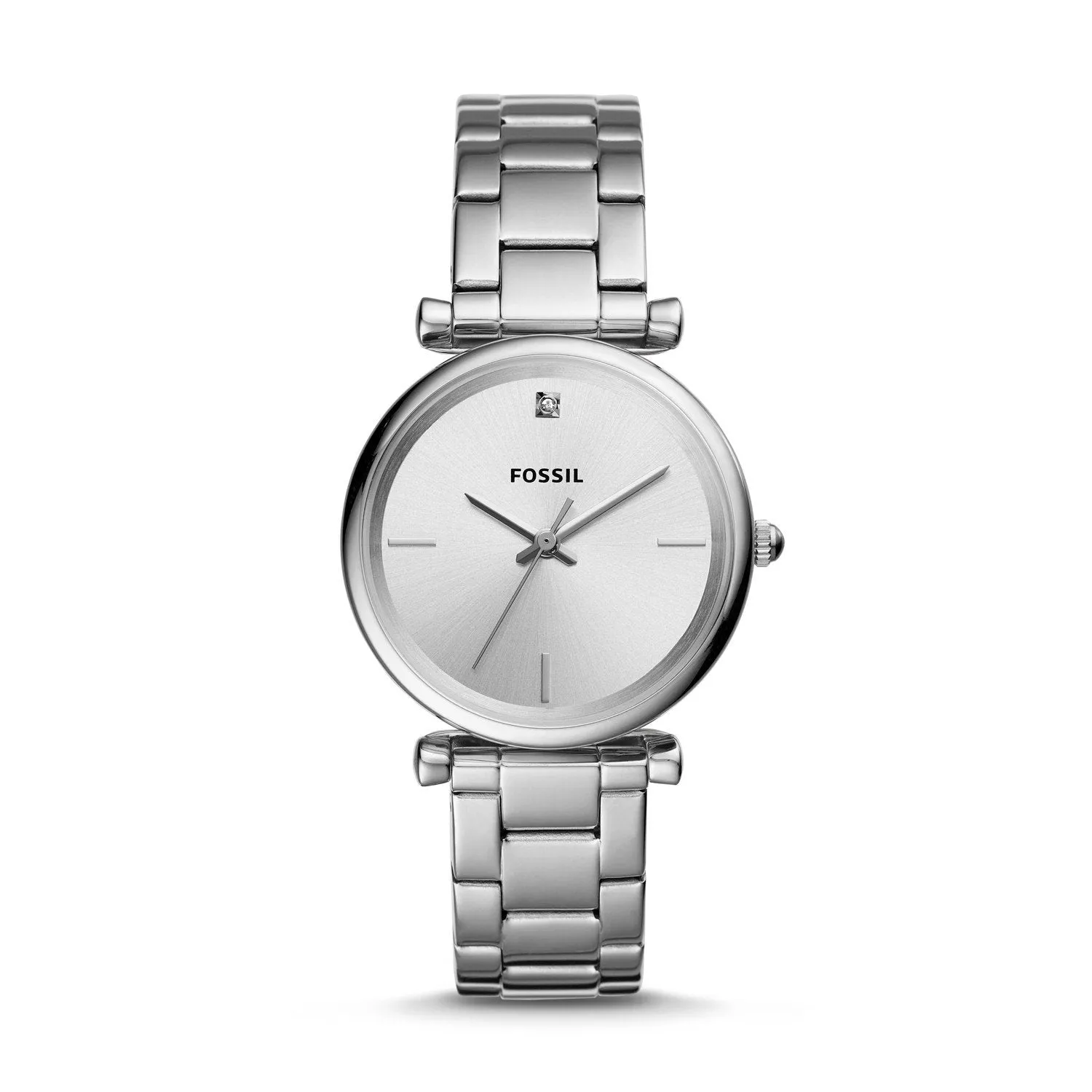 Fossil Ladies' The Carbon Series Three Hand Stainless Steel Watch ES4440