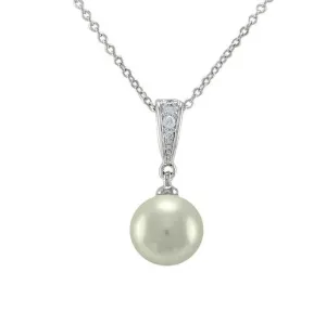 Gaylan White Pearl Pendant - 10mm