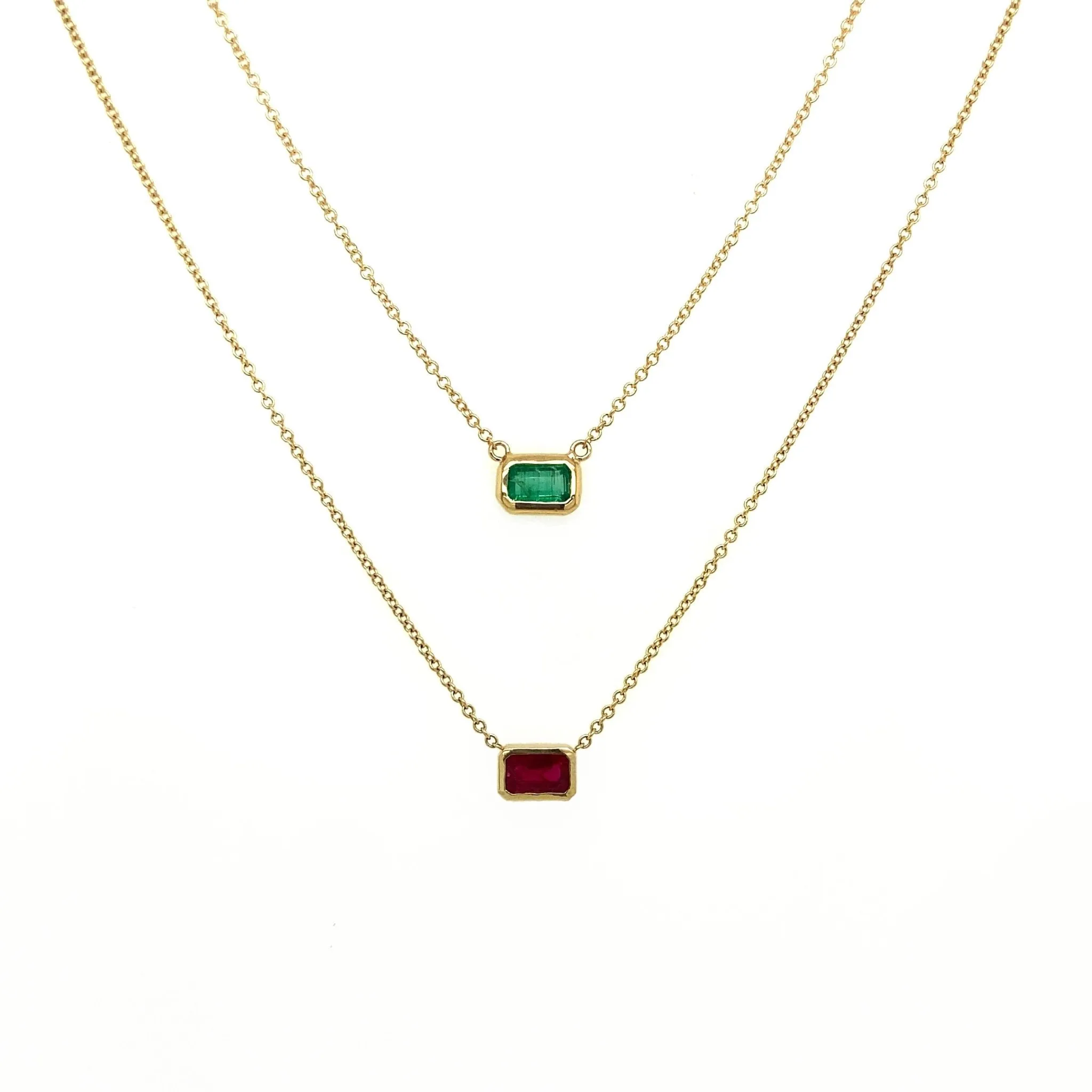 Gemstone Bezel Necklace