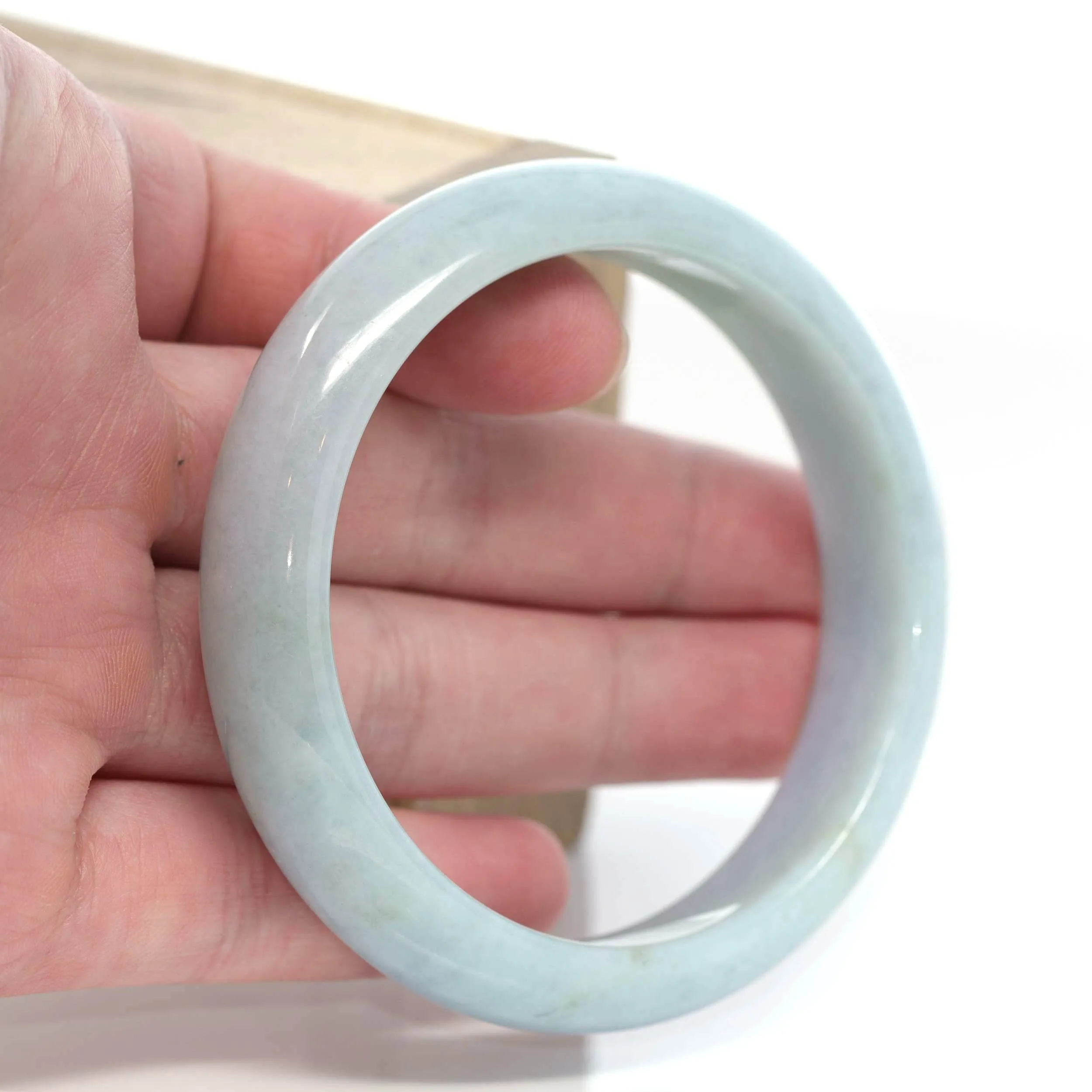 Genuine Burmese Blue-green Jadeite Jade Bangle Bracelet (60 mm) #T160