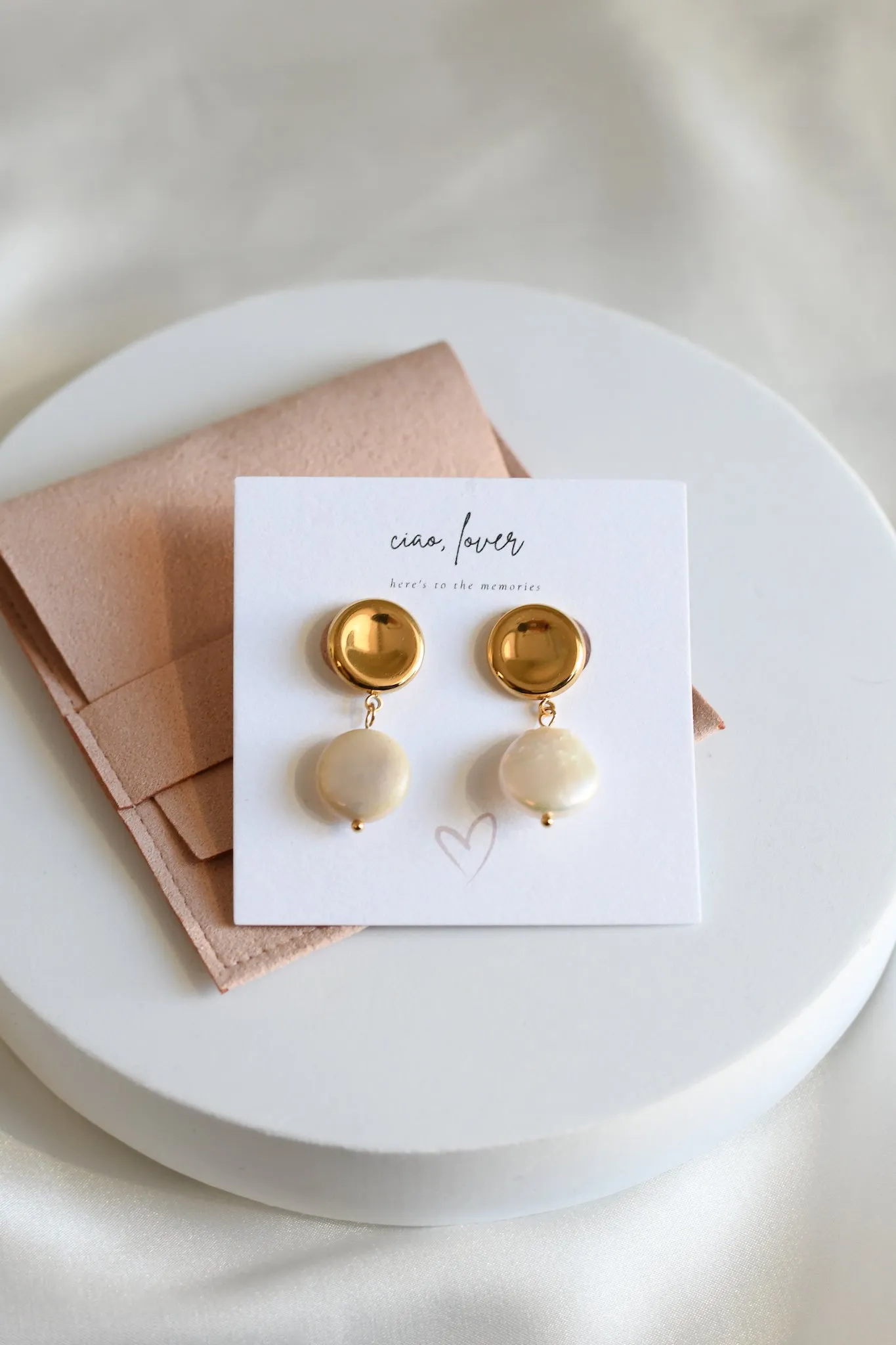 Gold Pearl Drop Earrings