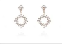 gold zirconia earrings