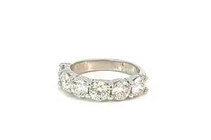 Half Around Natural Round Diamond Ring