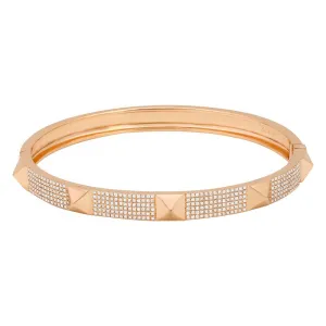 JADE 14K  GOLD PYRAMID BANGLE BRACELET - 5MM