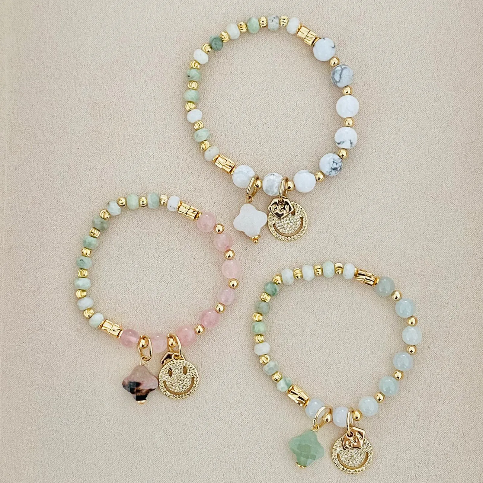 Jade & Madagascar Rose Quartz Bracelet