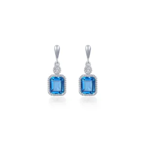 Lafonn Birthstone Emerald December Blue Topaz Earring BE007BTP00