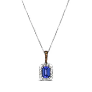 Le Vian 14K Vanilla Gold Blueberry Tanzanite and Chocolate and Vanilla Diamond Necklace