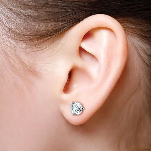 Limited edition 0.50CT Round Cut Diamond Stud Earrings in 14KT White Gold