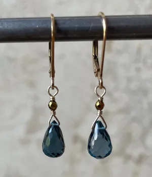 London Blue Teardrop Earrings