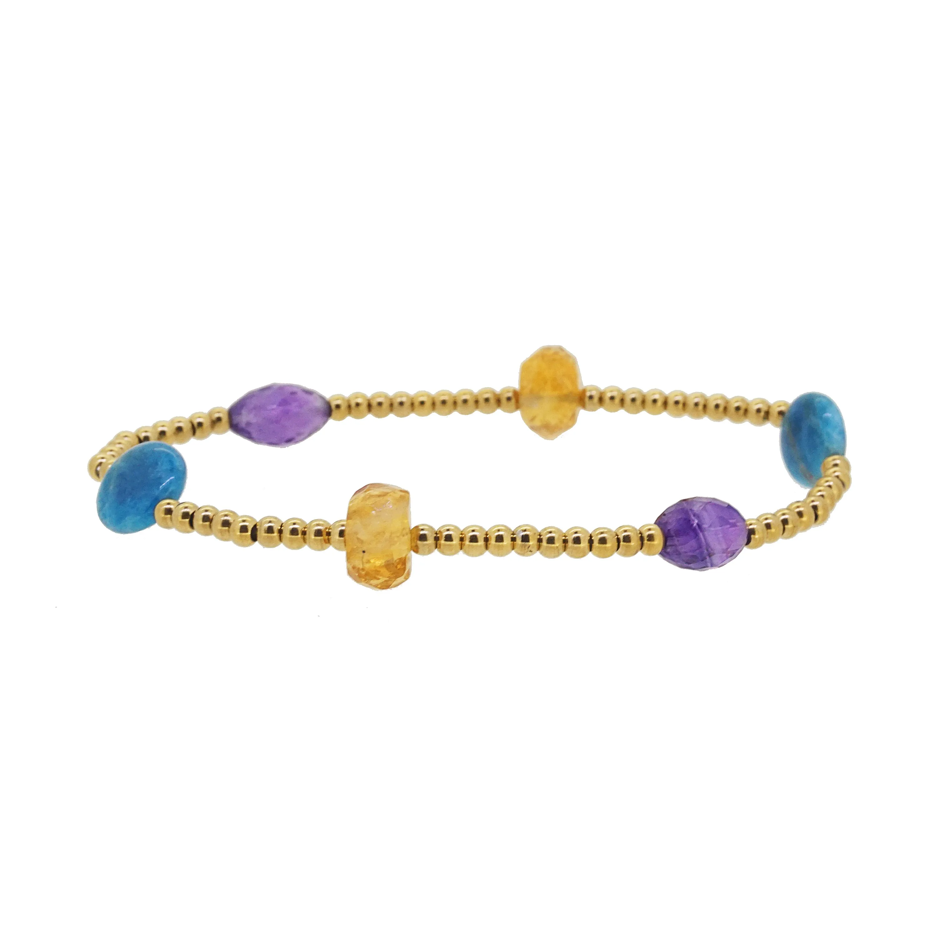 Madagascar Apatite, Amethyst, and Citrine