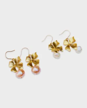 Mini Floral Pearl Earrings