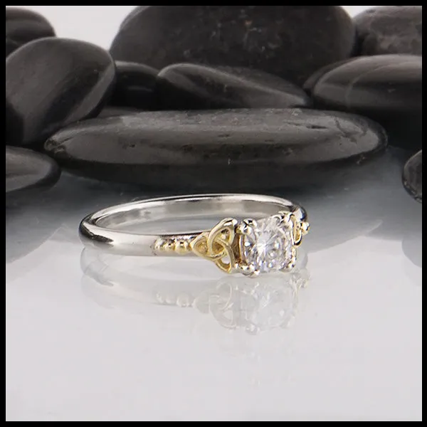 Moissanite Trinity Ring