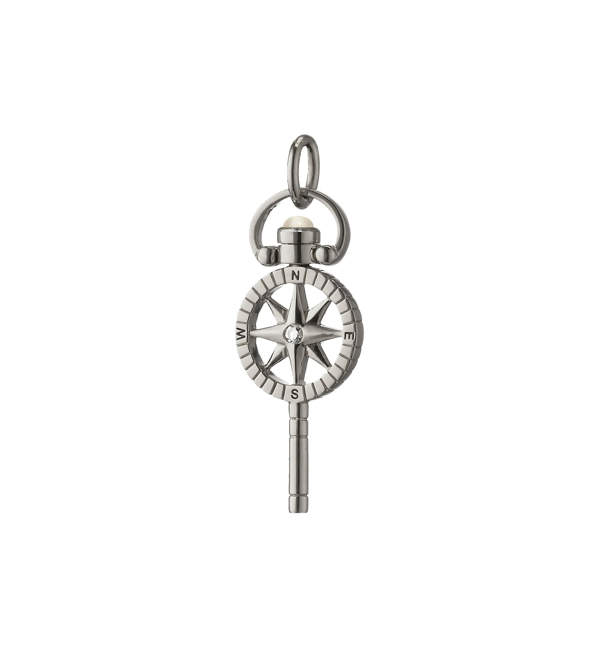 Monica Rich Kosann Mini "Adventure" Compass Key Charm