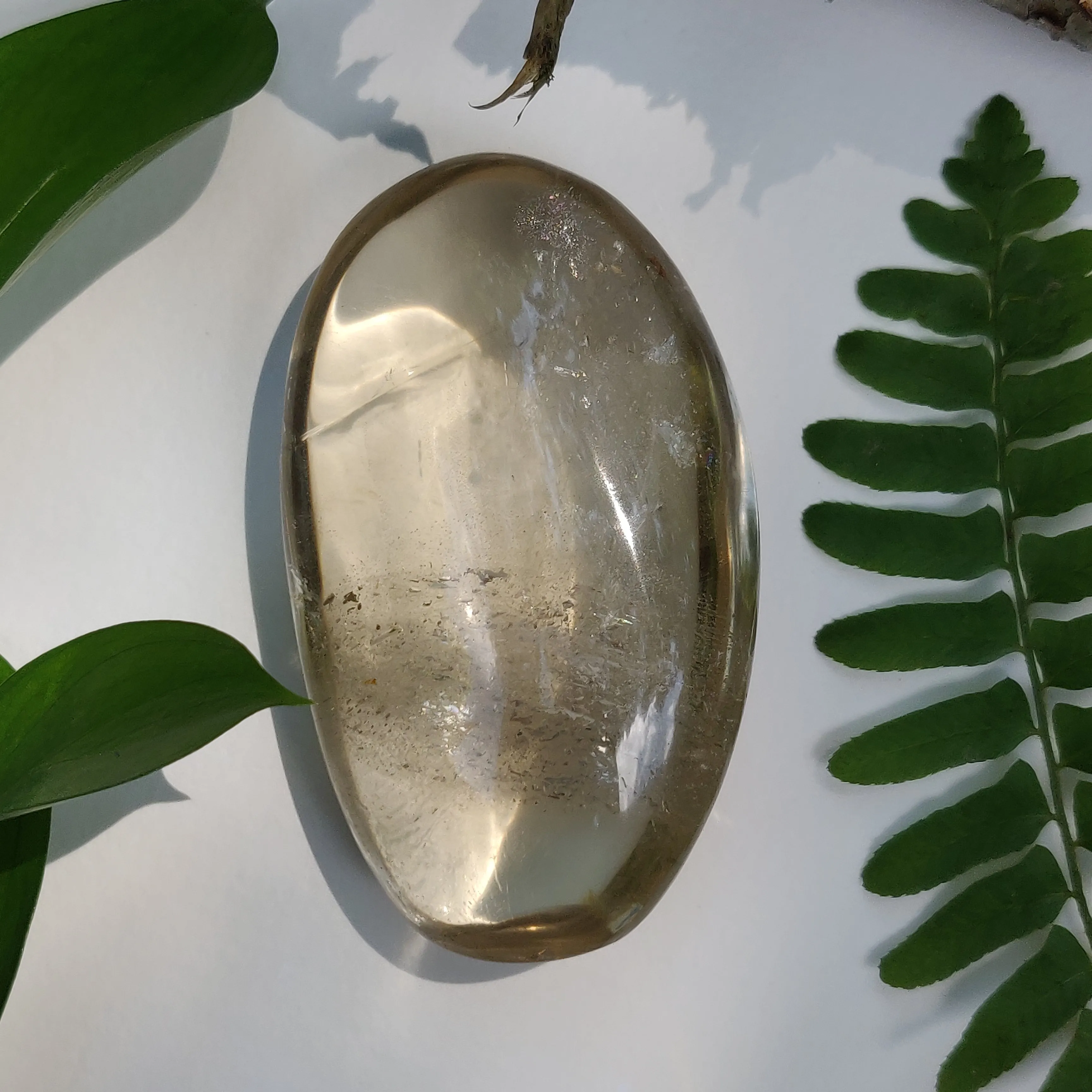Natural Citrine Palm Stone (#3)