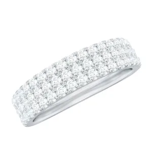 Natural Diamond Wide Half Eternity Band Ring