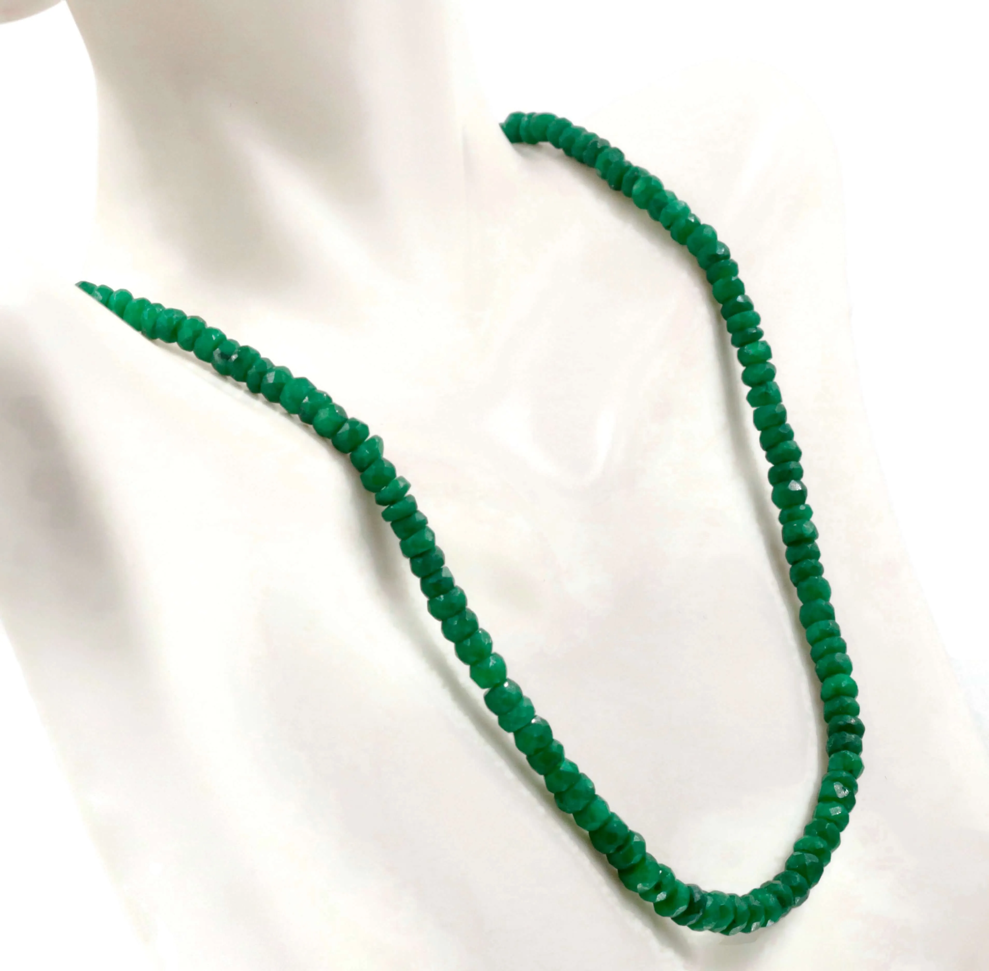 Natural Emerald Necklace Green Emerald Necklace Emerald Beads Green Gemstone beads Emerald stone beads SKU:6142172