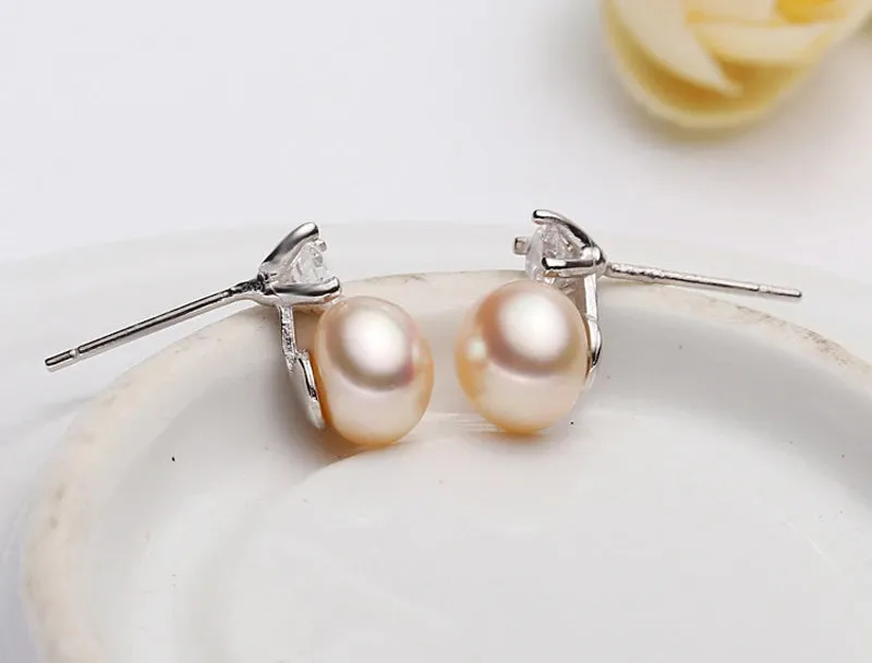 Natural Freshwater Pearl Earrings - Perfect for Brides, Weddings, and Bridesmaids