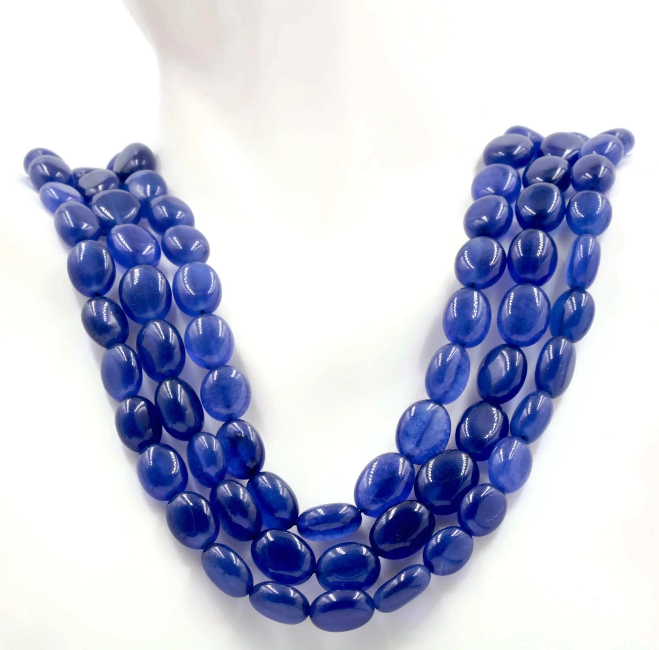 Natural Sapphire Quartz Necklace Blue Quartz Beads Layering Necklace Quartz Necklace Blue Necklace Simple Necklace : 113215,114254