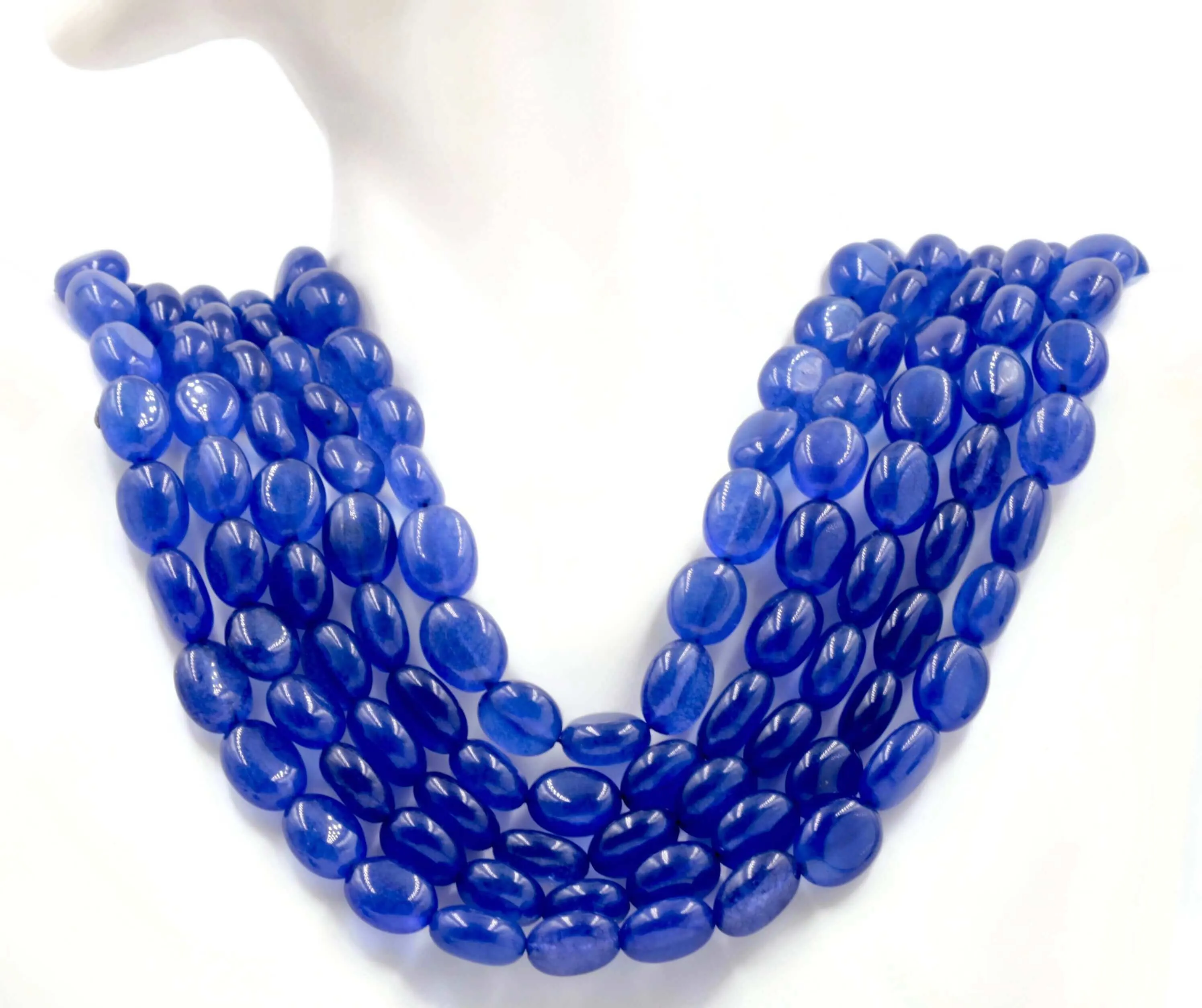 Natural Sapphire Quartz Necklace Blue Quartz Beads Layering Necklace Quartz Necklace Blue Necklace Simple Necklace : 113215,114254