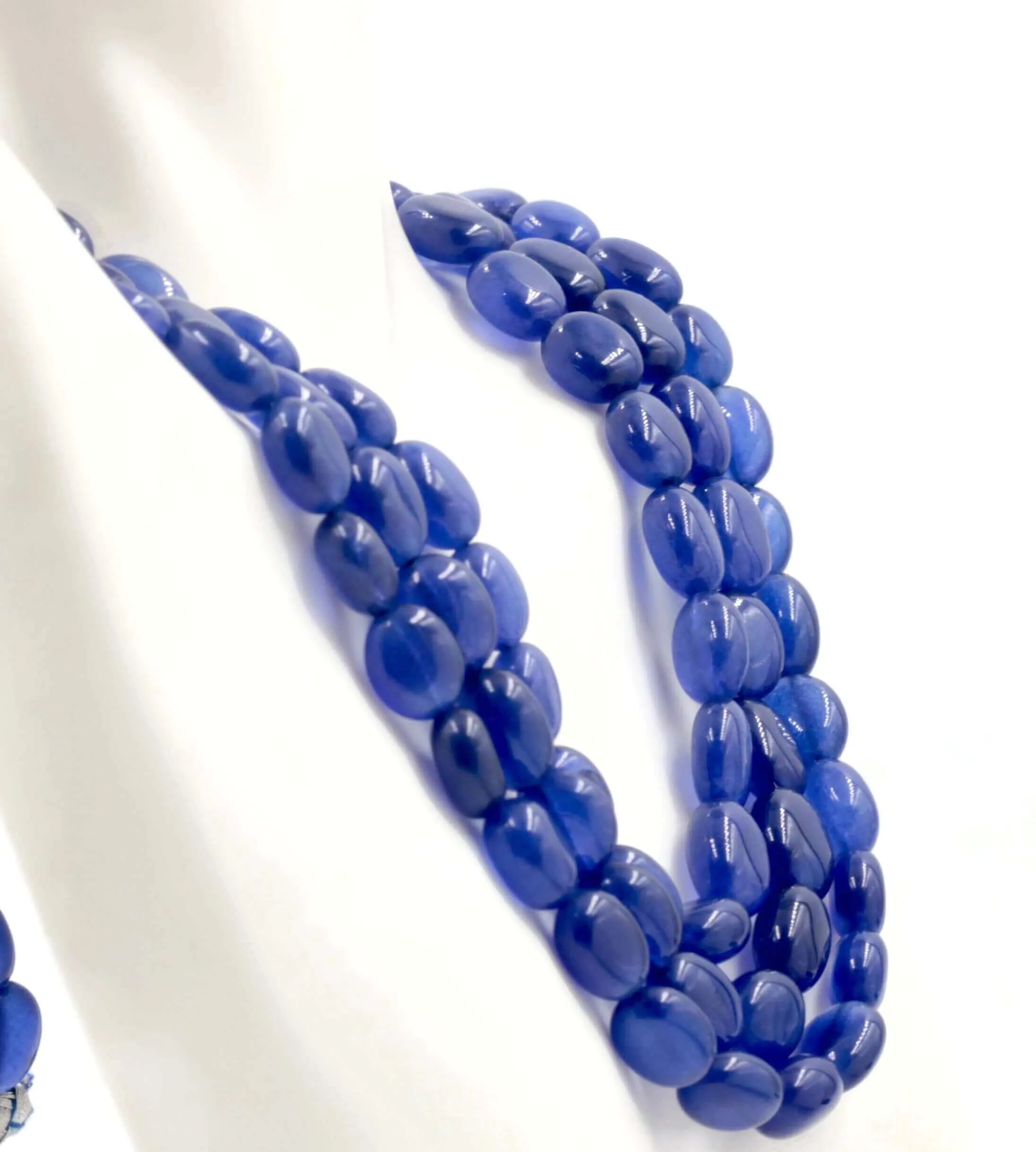 Natural Sapphire Quartz Necklace Blue Quartz Beads Layering Necklace Quartz Necklace Blue Necklace Simple Necklace : 113215,114254