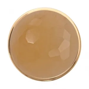 Nikki Lissoni Faceted Yellow Jade Medium Gold Plated Coin C1223GM