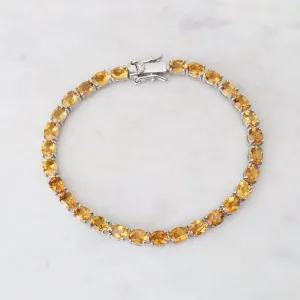 Oval Citrine Tennis Bracelet