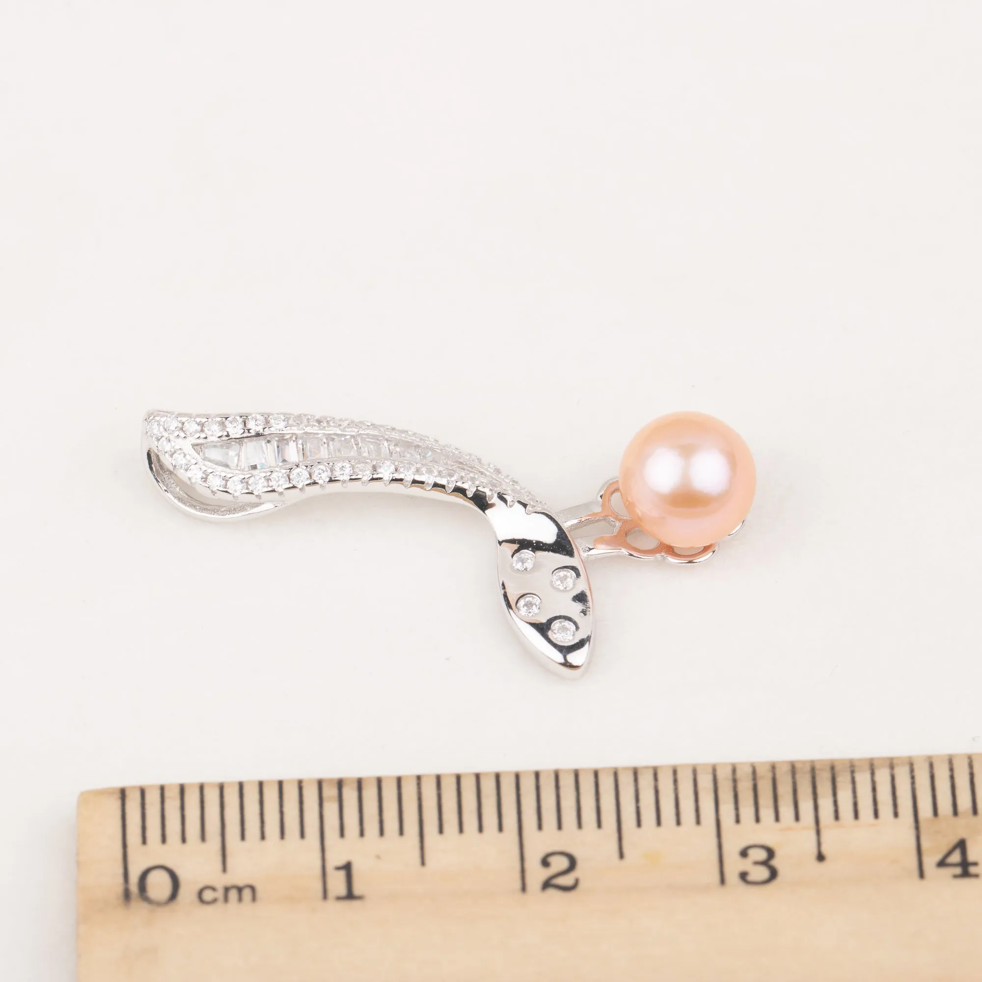 P060697 DIY 7-9mm Natural Freshwater pearl pendant accessory 925 sterling silver engagement jewelry necklace for women