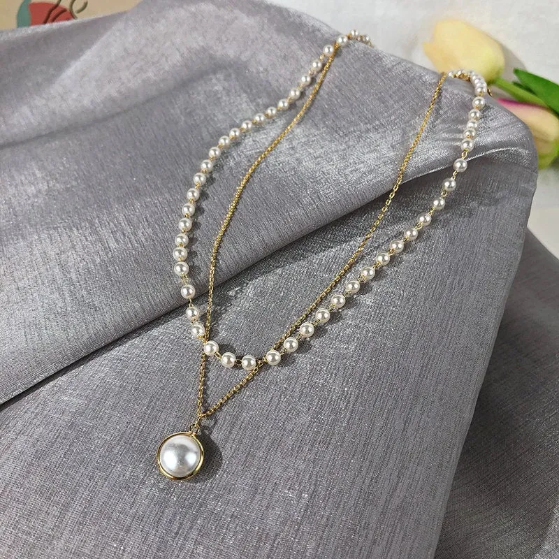 Pearl Necklace - Floating Pearl Necklace - Wedding Jewelry - Bridesmaid Gift - Bridal Party Gift - Dainty Necklace Bracelet Everyday Jewelry