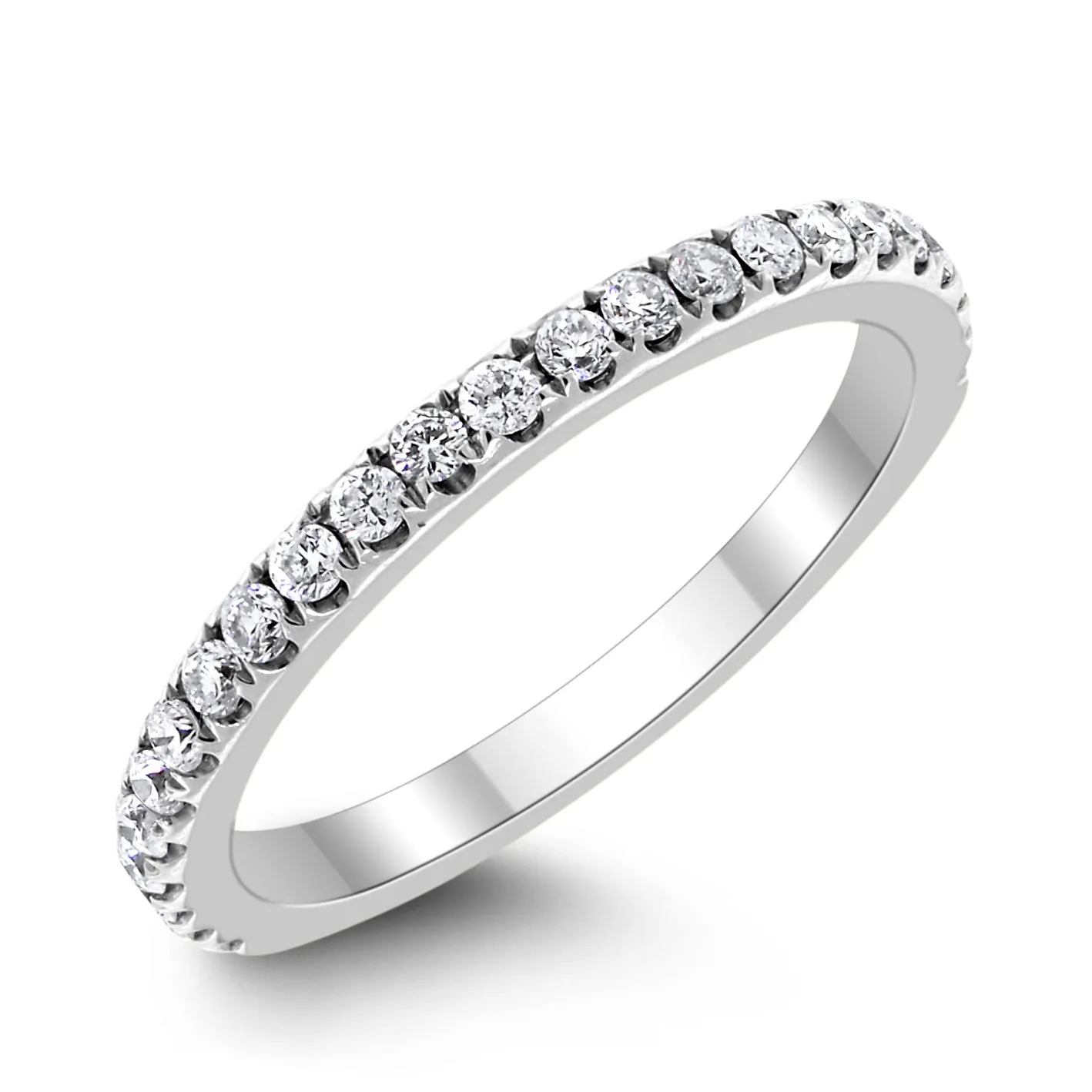 Promises Engagement Ring Bridal Set (1.01 ct Round KSI3 EGLUSA Diamond) in White Gold