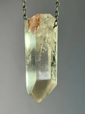 Quartz with Lithium inclusions Crystal Necklace