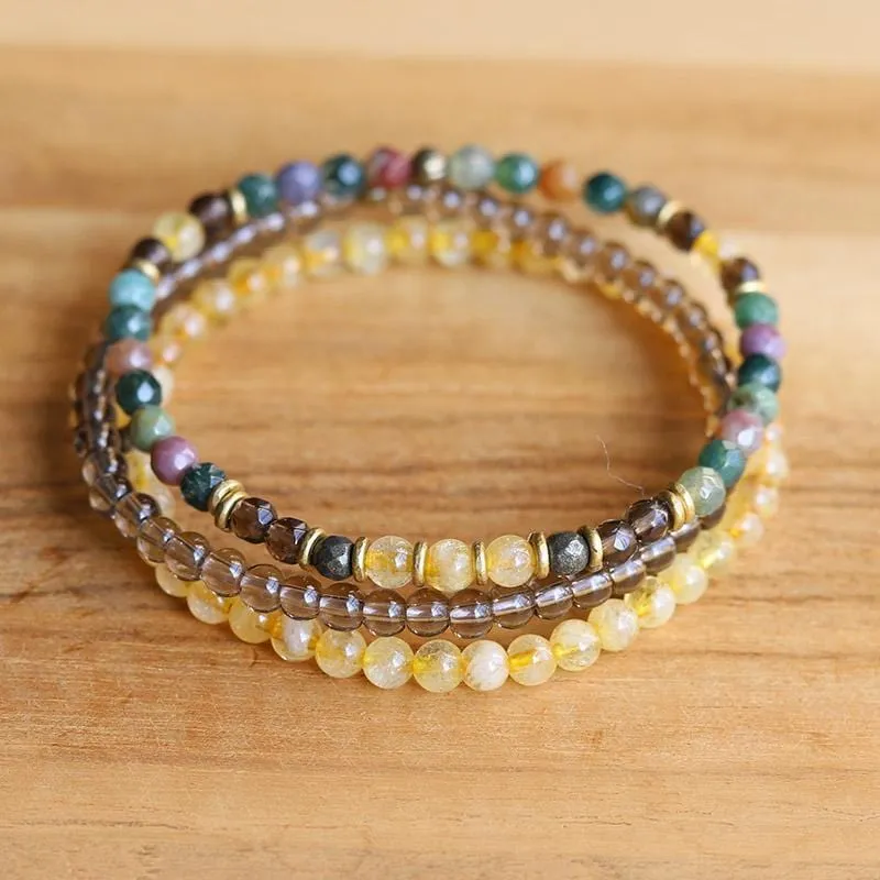 "Nurture & Success" Jasper and Citrine Bracelet Set