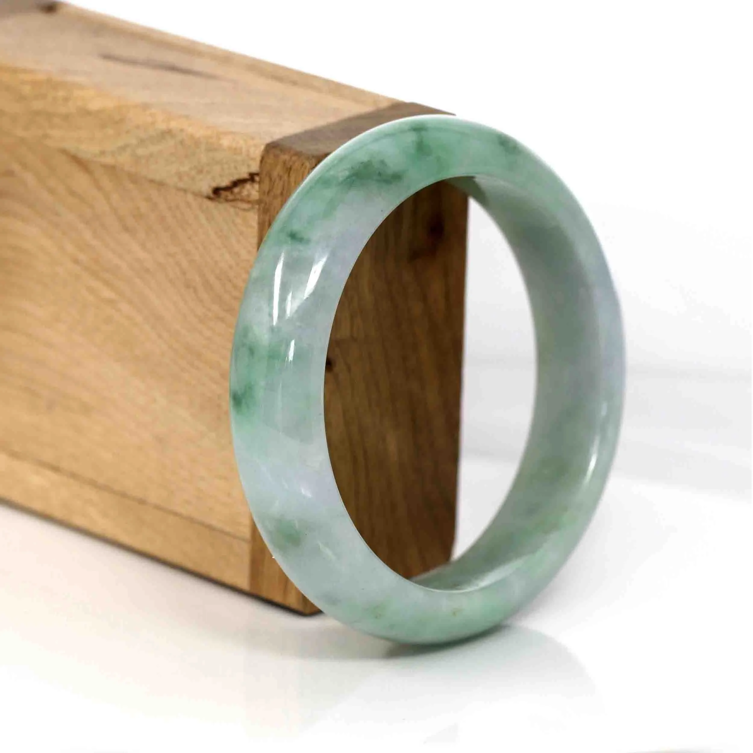 RealJade® Co. Classic Real Jade Jadeite Bangle Bracelet ( 56.85 mm )#351