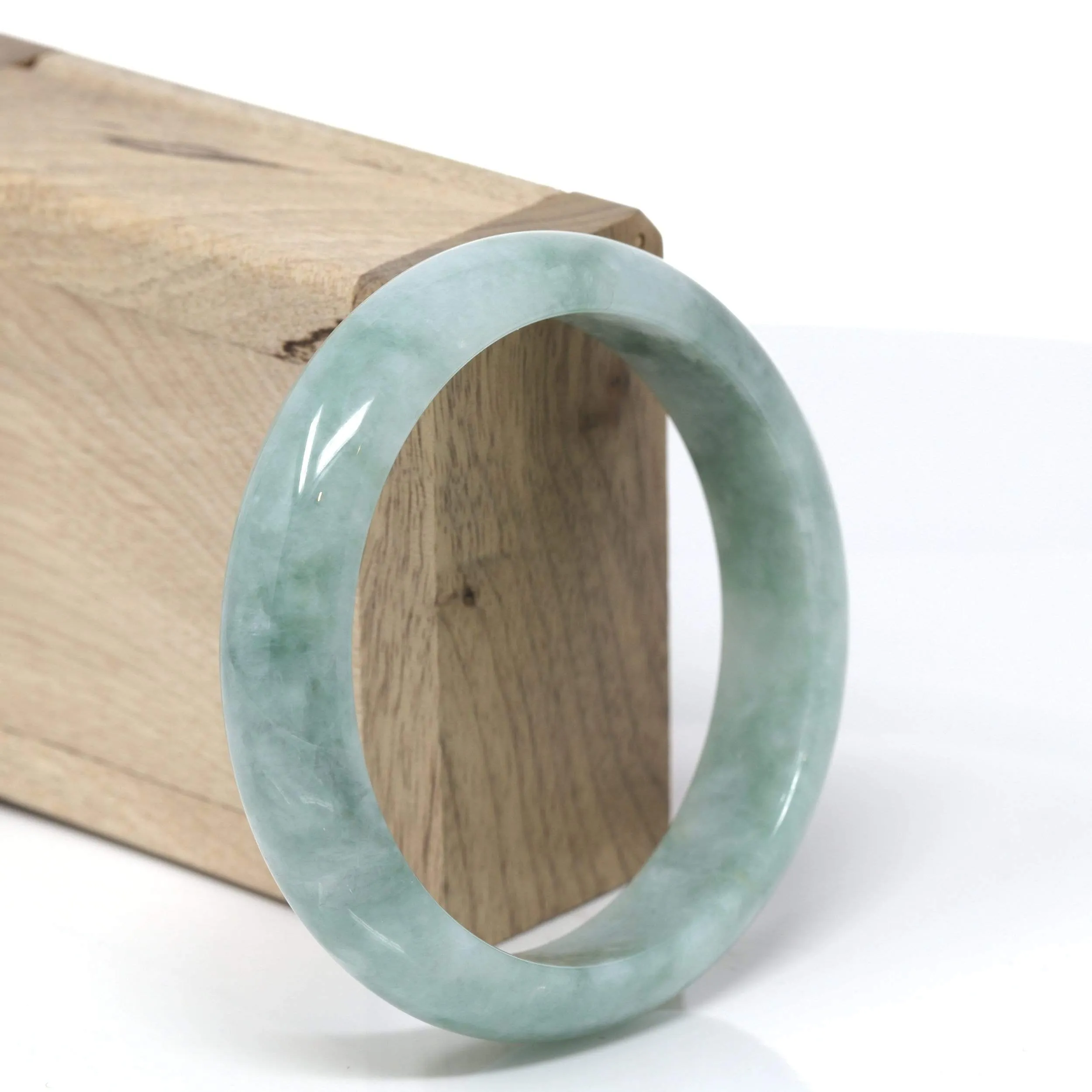 RealJade® "Classic Bangle" Genuine Burmese High Quality Jadeite Jade Bangle Bracelet (59.3mm)#146