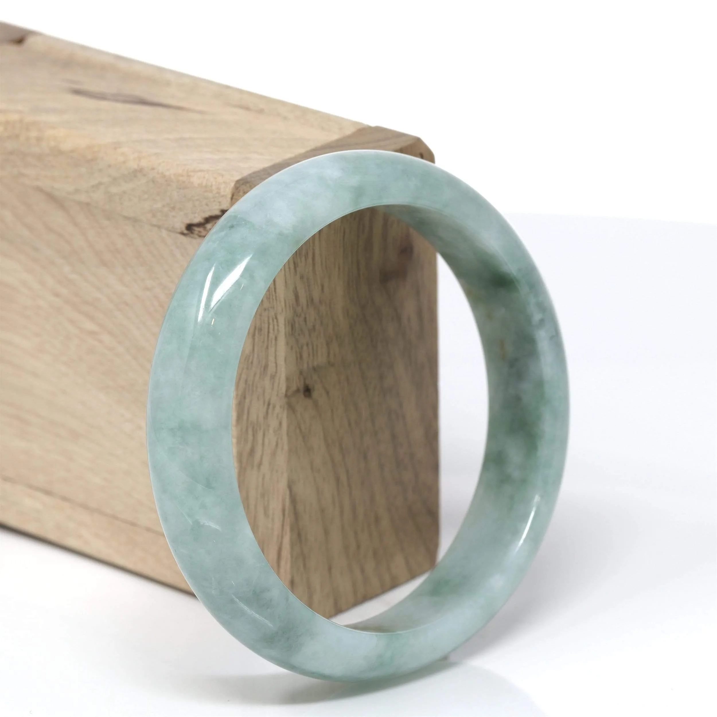 RealJade® "Classic Bangle" Genuine Burmese High Quality Jadeite Jade Bangle Bracelet (59.3mm)#146