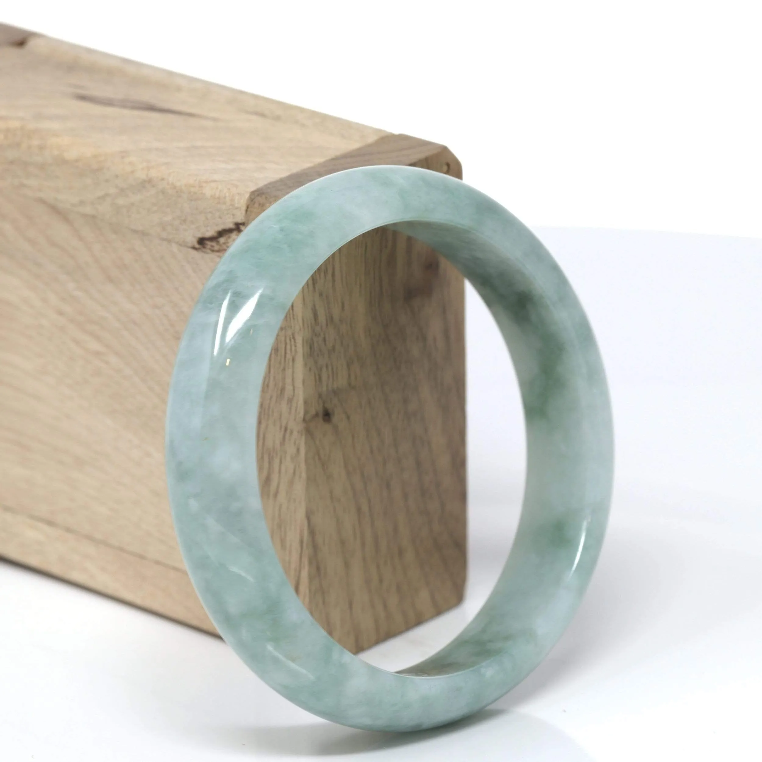 RealJade® "Classic Bangle" Genuine Burmese High Quality Jadeite Jade Bangle Bracelet (59.3mm)#146