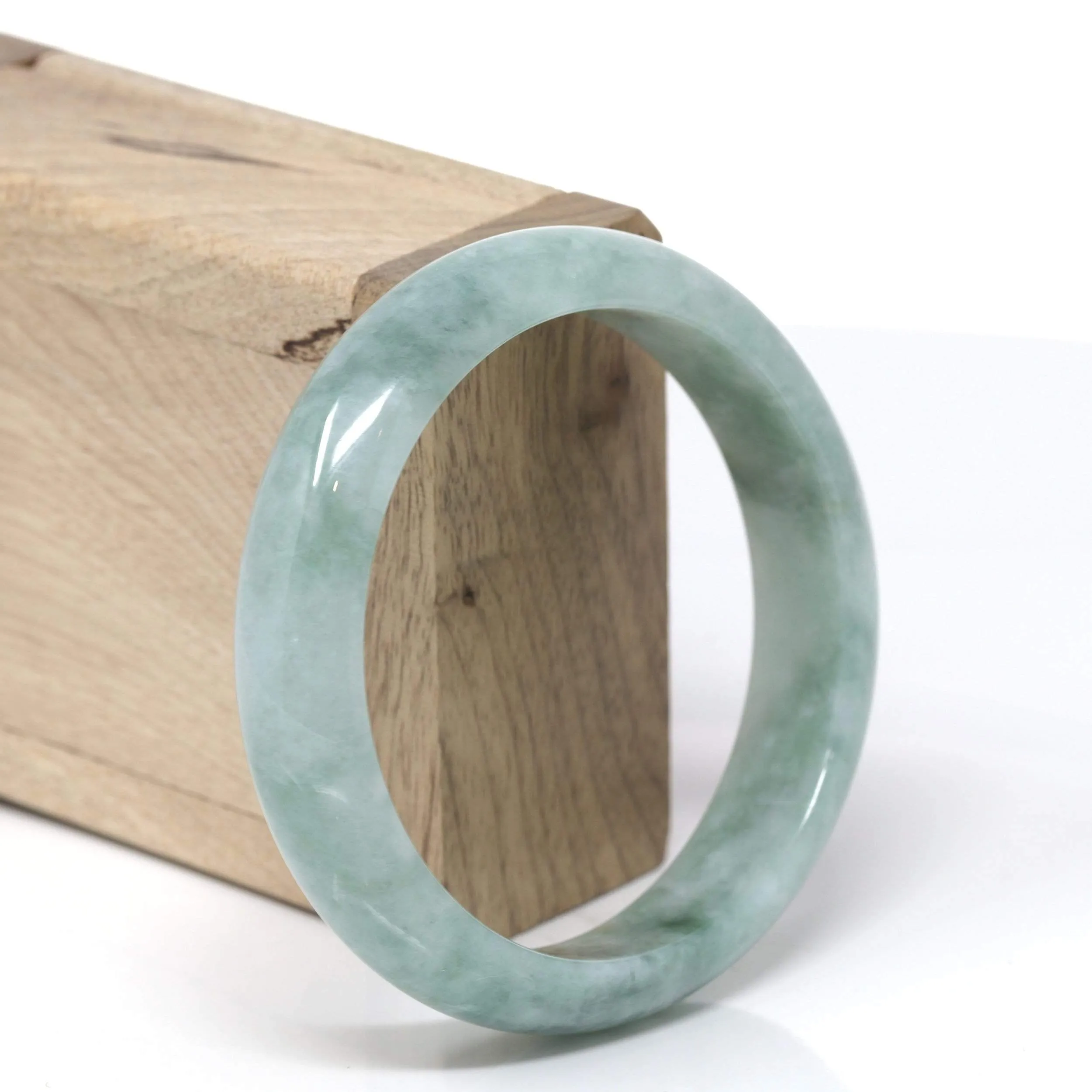 RealJade® "Classic Bangle" Genuine Burmese High Quality Jadeite Jade Bangle Bracelet (59.3mm)#146