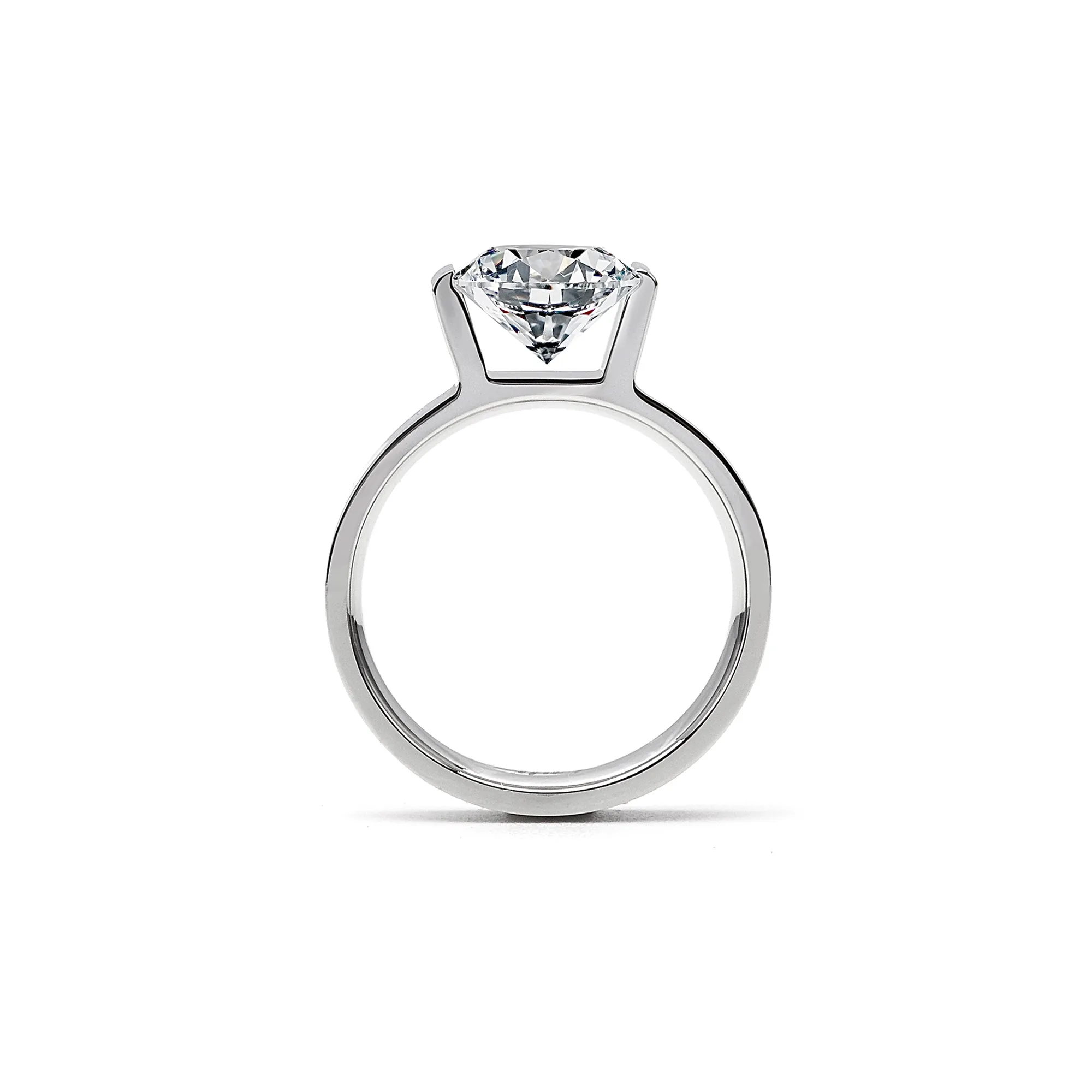 RG228W B.Tiff 2 ct Cushion Cut Stainless Steel Engagement Ring