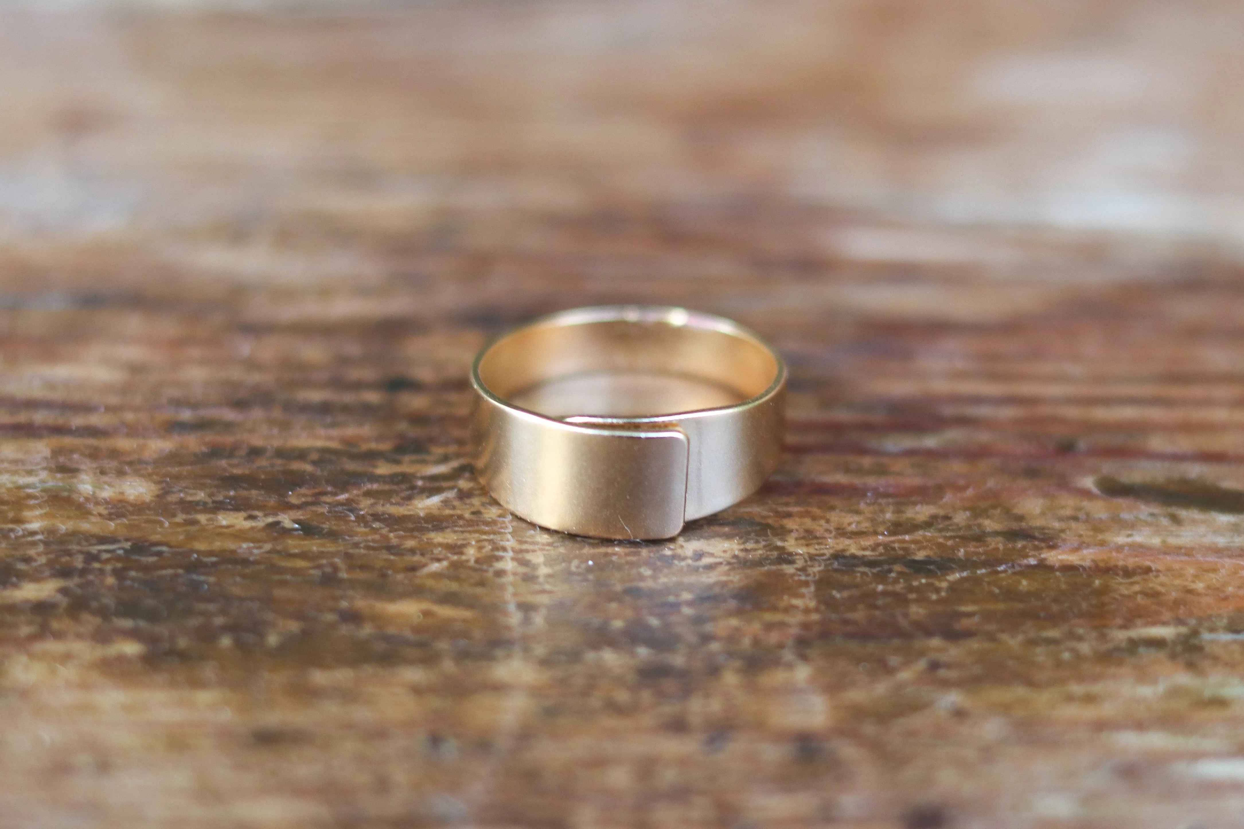 Ring for men, gold plain ring, men's ring, boyfriend gift for him, adjustable ring, wrapped ring, minimalist mens jewelry, stacking ring