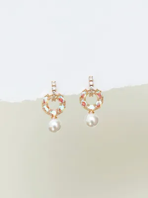 Rose Gold Yua Pearl Earrings