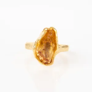 Rough Citrine Ring