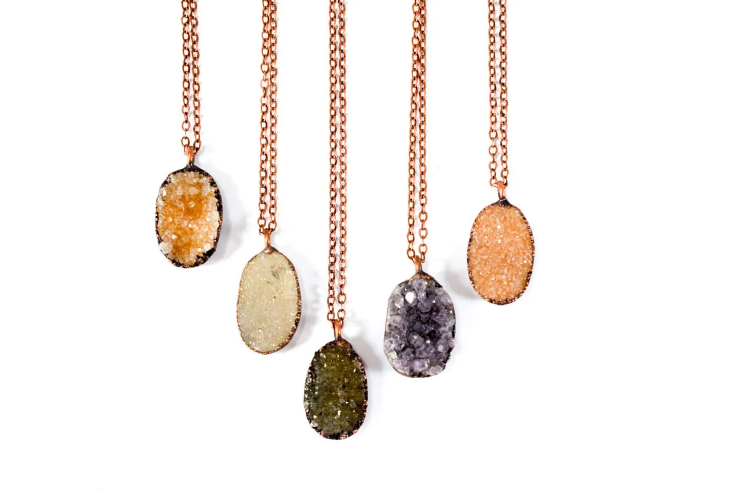 SALE Druzy crystal necklace | Natural druzy pendant