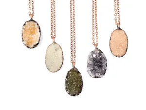 SALE Druzy crystal necklace | Natural druzy pendant