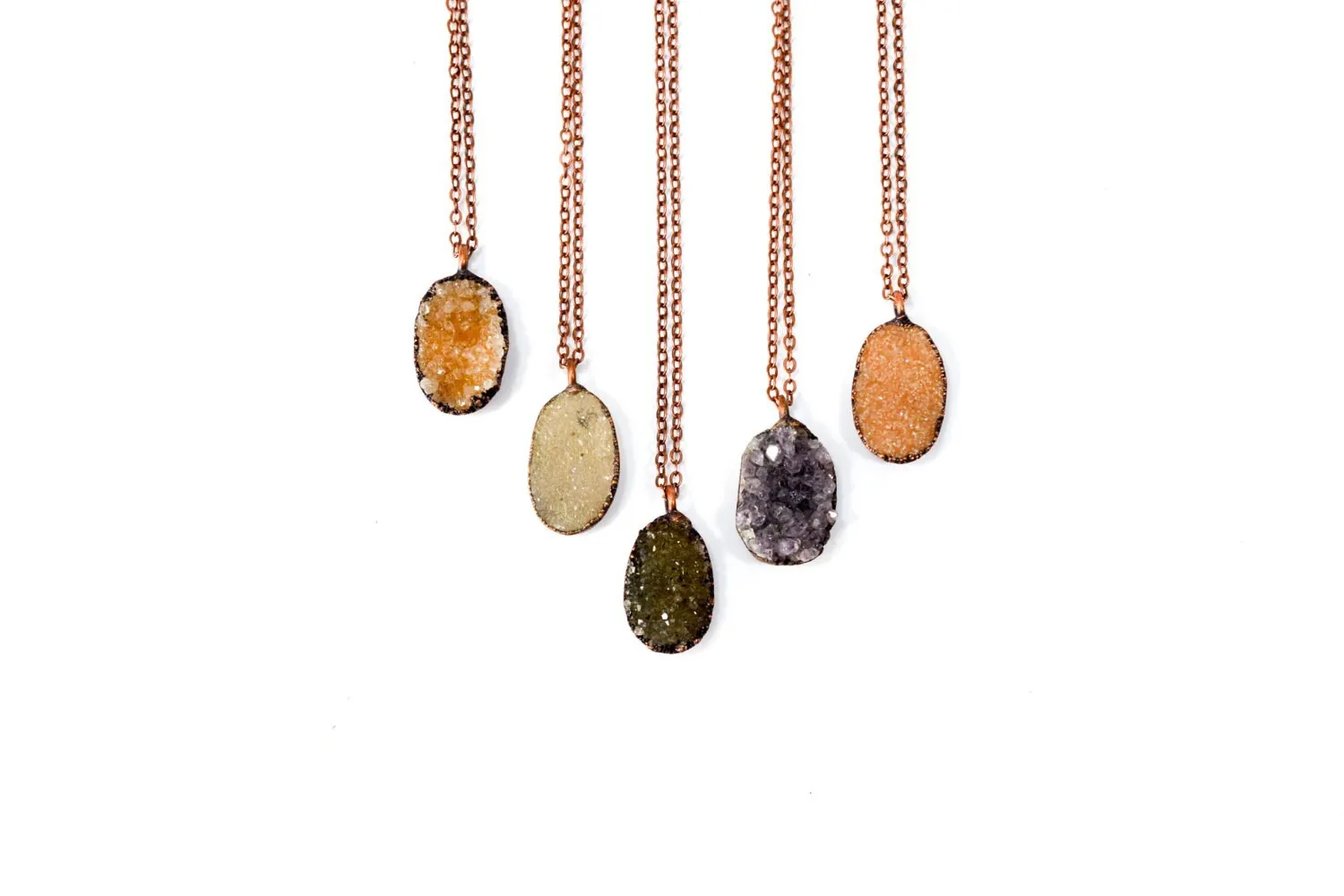 SALE Druzy crystal necklace | Natural druzy pendant