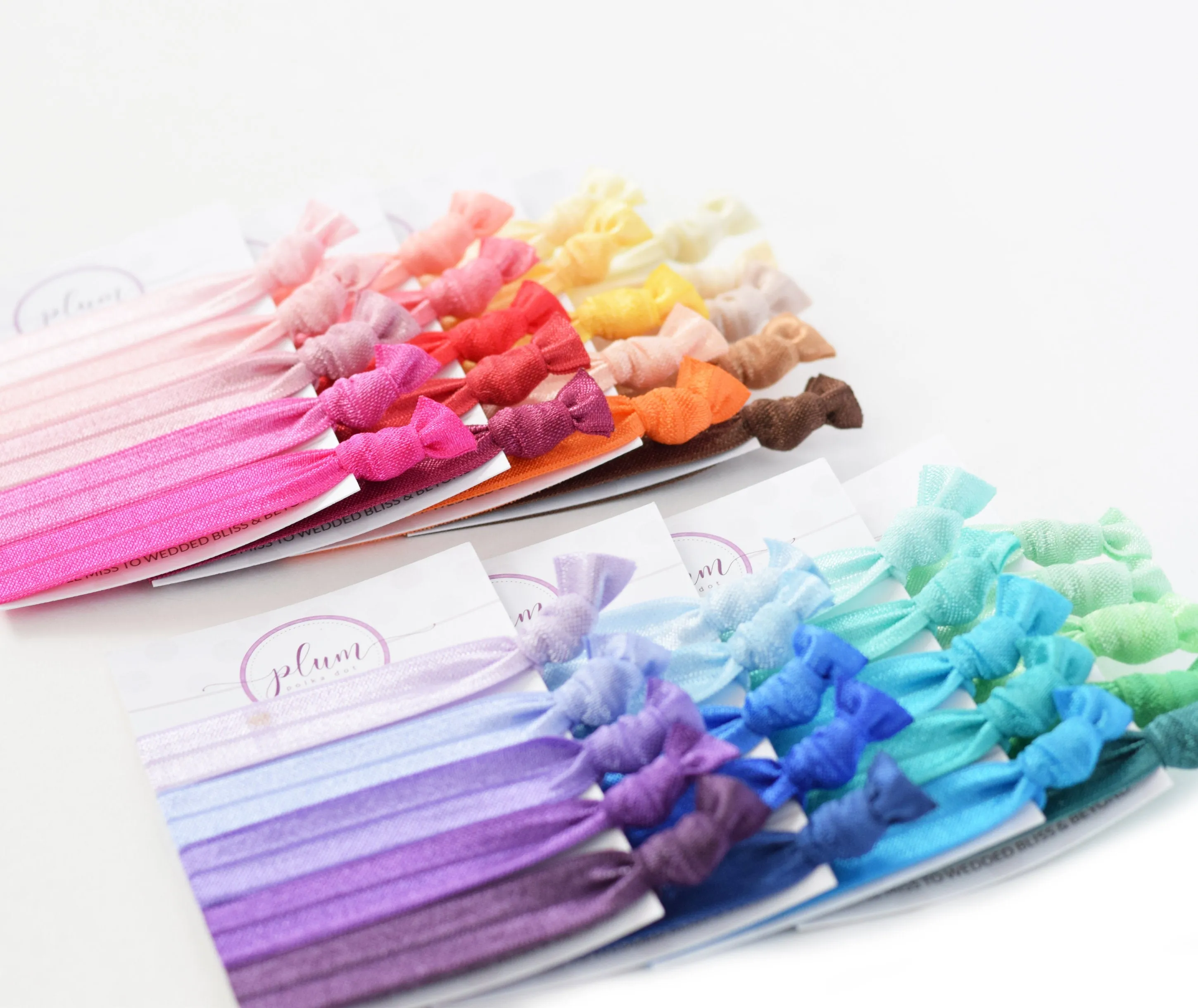 Set of 5 Aqua Ombre Hair Ties,