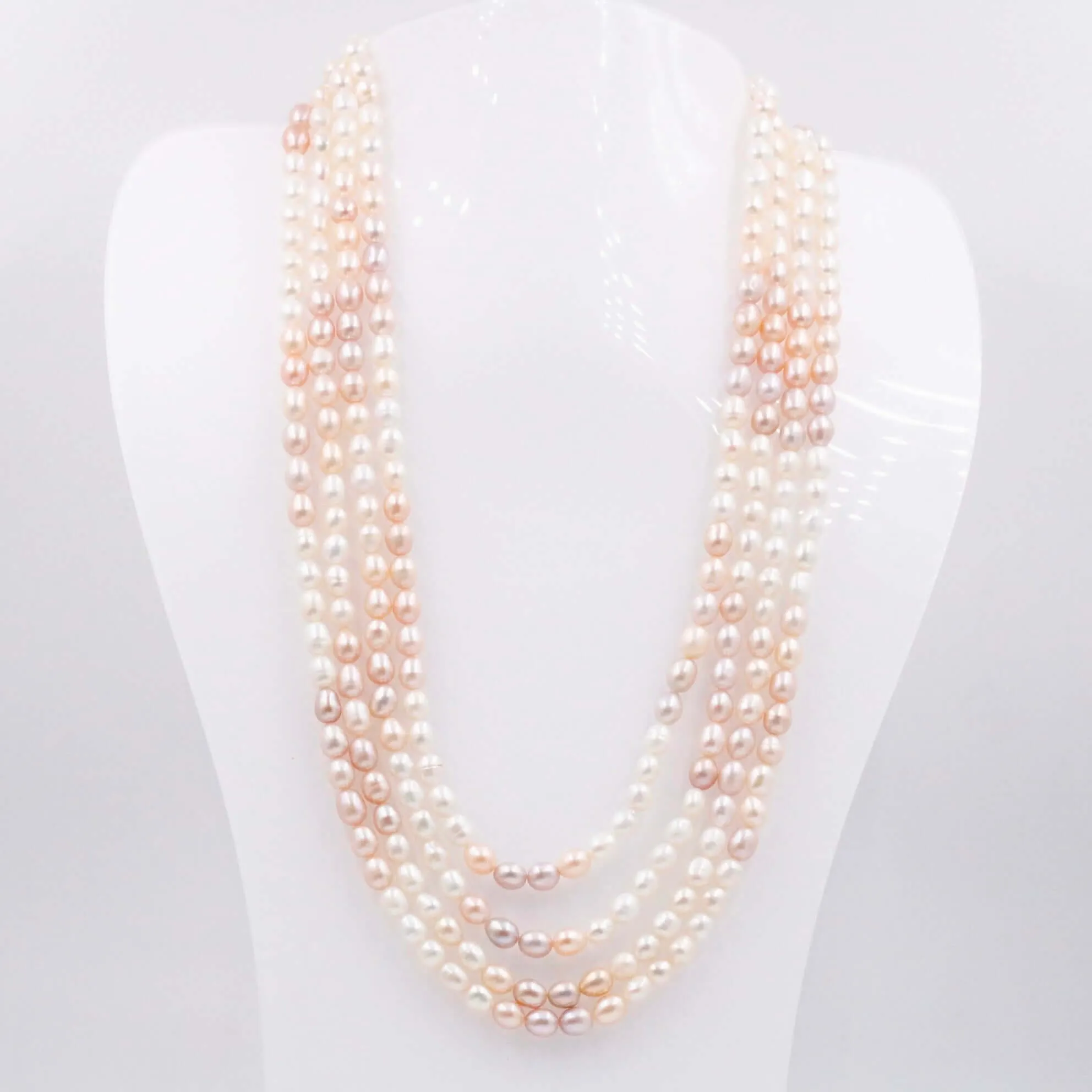 Shaded Pearl Necklace Layered Necklace Cultured Pearl Beaded Necklace Indian Necklace Sarafa Necklace Multi Strand Necklace SKU: 6143171