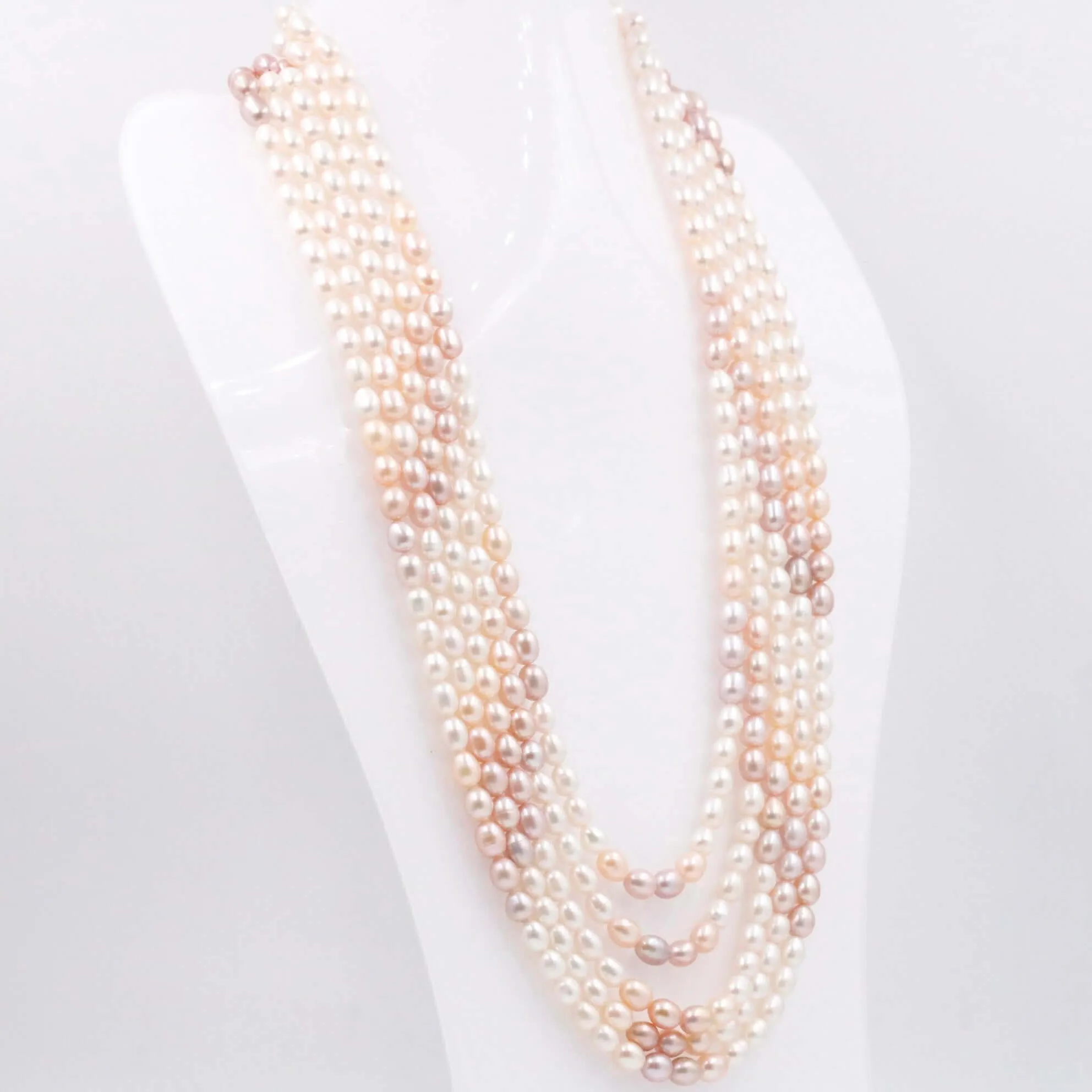 Shaded Pearl Necklace Layered Necklace Cultured Pearl Beaded Necklace Indian Necklace Sarafa Necklace Multi Strand Necklace SKU: 6143171