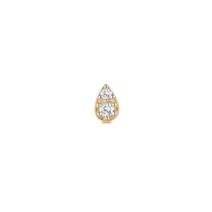 Single Illusion Diamond Pear Stud