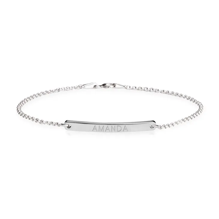 Skinny Bar Bracelet - Sterling Silver