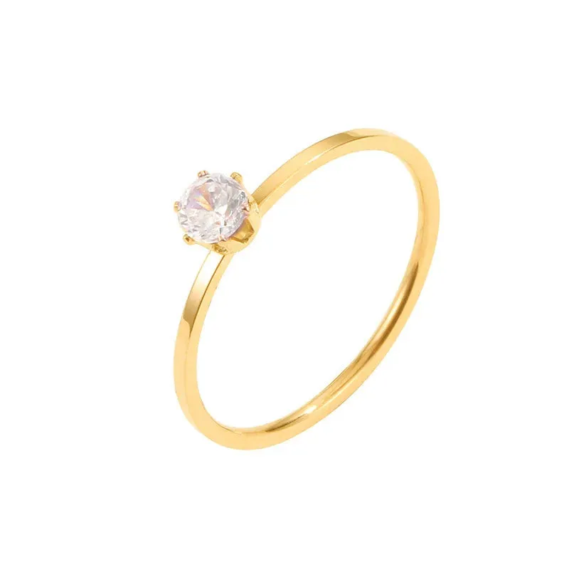Solitaire Ring Stainless Steel